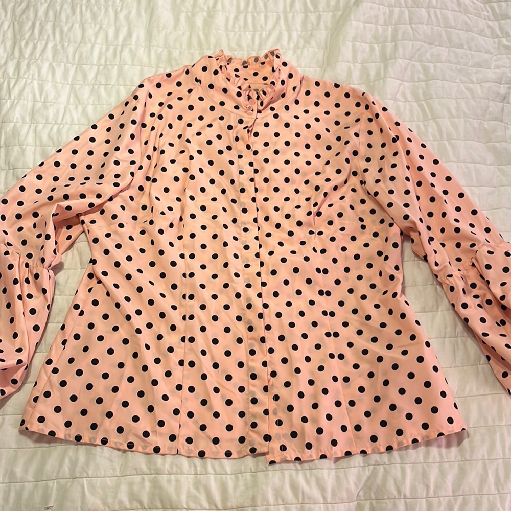 Pink polka dot shirt